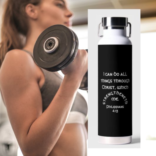 フィリップ4バイブル聖句白黒絶縁 ウォーターボトル