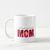 フィリップ4:13の祈母のピンクカスタムフローラ コーヒーマグカップ (左)