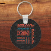 フィリップ4:13基本ボタンキーチェーン キーホルダー (正面)