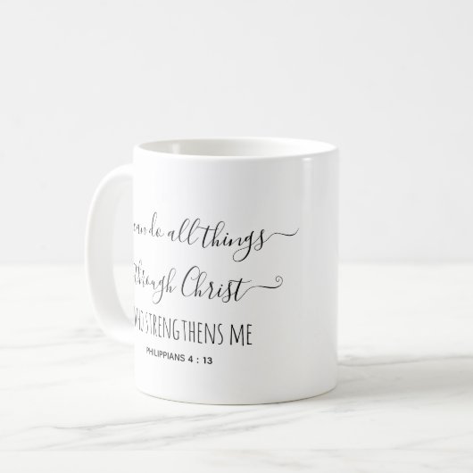 フィリップ4 : 13新しい手法洗教会引用文 コーヒーマグカップ (正面左)