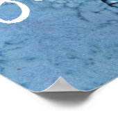 フィリップ4:13美しいブルーバタフライデザイン ポスター (角)