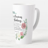 フィリップ4:6何もフローラを求めない カフェラテマグ (右アングル)