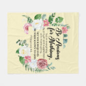 フィリップ4:6何もフローラを求めない フリースブランケット (正面(横))