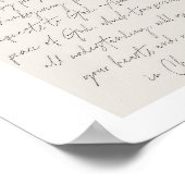 フィリップ4:6-7ボホミニマルベージュアーチスクリプト ポスター (角)