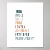 フィリップ4:8ボホカラー子供部屋ポスター ポスター (正面)