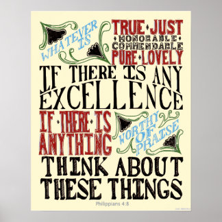 フィリップ4:8ポスター ポスター