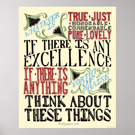 フィリップ4:8ポスター ポスター (正面)