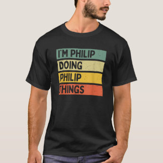 フィリップ・モノをやってるおもしろいフィリポだパーソナライズされた Tシャツ