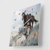 フィリップ・R・グッドウィンによる「ヘルダー」西洋美術 スクエア壁時計 (傾斜)