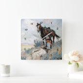 フィリップ・R・グッドウィンによる「ヘルダー」西洋美術 スクエア壁時計 (ホーム)