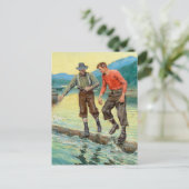 フィリップ・R・グッドウィンによる「ログローラー」 ポストカード (スタンド正面)