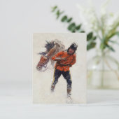 フィリップ・R・グッドウィン著「カナディアン・マウンティ」 ポストカード (スタンド正面)