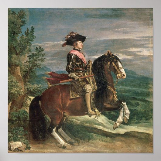 フィリップIV c.1636の馬術ポートレート ポスター (正面)