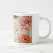 フィリップJacobsの生地の大きいブロケードのシャクヤクのマグ ジャンボコーヒーマグカップ (右)