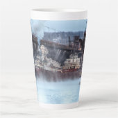 フィリップRクラーク2つのハーバーミネソタを出荷 カフェラテマグ (正面)