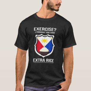 フィリピおもしろいーナフィリピン料理のジョーク米フィリピン Tシャツ