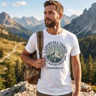 フィリピの人への手紙 4:13 マウンテンサンライズ キリスト教 トライブレンドTシャツ