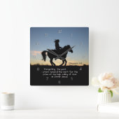 フィリピアン3:13-14私は印に向かって押す スクエア壁時計 (ホーム)