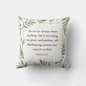 フィリピアン4時6分、聖書の一節  クッション (裏面)