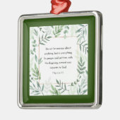 フィリピアン4時6分、聖書の一節 メタルオーナメント (左)