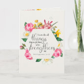 フィリピア人4:13私は聖書の詩のあいさつを全てできる カード (正面)