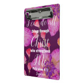 フィリピア人4:13聖書詩フローラ·キリスト教計画 ミニクリップボード (アングル2)
