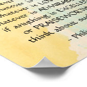 フィリピア人4:8真実は何でも ポスター (角)