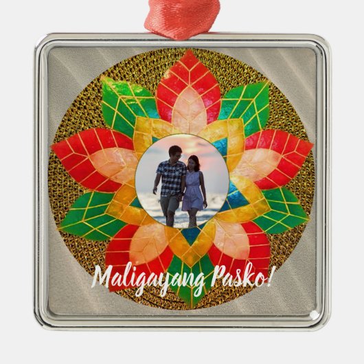 フィリピエレガントノパロールスタイル,ビーチ,フィリピン メタルオーナメント (正面)