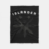 フィリピノウォリアーハワイアンポリネシアトライバルタトゥー フリースブランケット (正面)