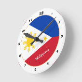 フィリピモダンン州旗ホーム/デザイン ラウンド壁時計 (傾斜)