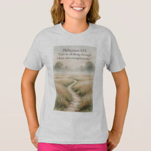 フィリピヤ人への手紙 4:13 キリスト教女子Tシャツ Tシャツ