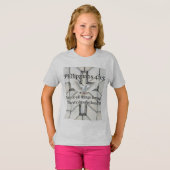 フィリピヤ人への手紙 4:13 聖書の言葉 ガールズTシャツ Tシャツ (正面フル)