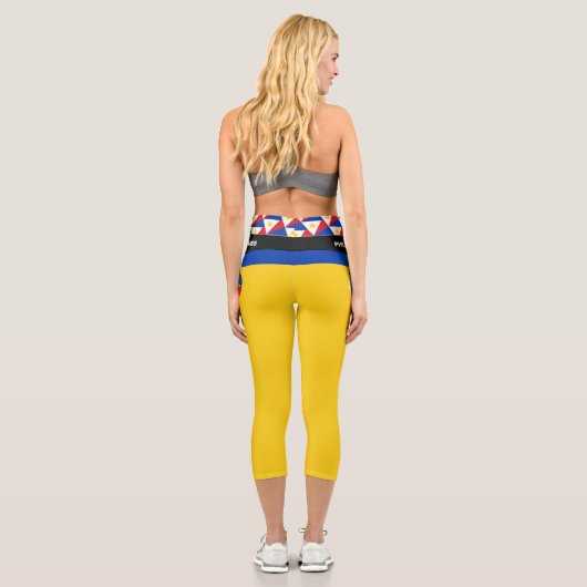 フィリピンおよびフィリピン国旗ファッション、フィットネスサン カプリレギンス (裏面)