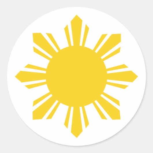 フィリピンで日を切り取った ラウンドシール (正面)