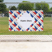 フィリピンとフィリピン国旗のタイル貼りパーソナライズされた 横断幕 (インサイチュ)