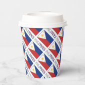 フィリピンとフィリピン国旗の国名タイル 紙コップ (裏面)