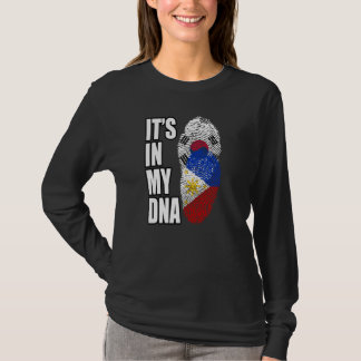フィリピンと韓国のミックスDNA伝統国旗 Tシャツ