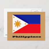 フィリピンのカスタムデザイン国旗 ポストカード (正面/裏面)