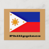フィリピンのカスタムデザイン国旗 ポストカード (正面)