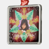 フィリピンのカラフルな星のランタン、口頭のスタイル メタルオーナメント (左)