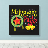 フィリピンのクリスマスマリガヤンパスコ キャンバスプリント (インサイチュ (ウッドフロア))