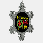 フィリピンのクリスマスマリガヤンパスコ スノーフレークピューターオーナメント (左)