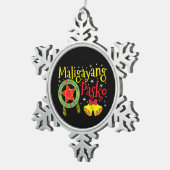 フィリピンのクリスマスマリガヤンパスコ スノーフレークピューターオーナメント (右)