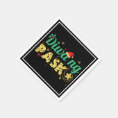 フィリピンのクリスマス精神 スタンダードカクテルナプキン (角)