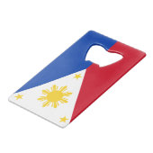 フィリピンのクレジットカードの栓抜きの旗 クレジットカード栓抜き (正面アングル)