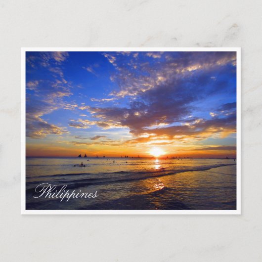 フィリピンのサンセットブルー ポストカード (正面)
