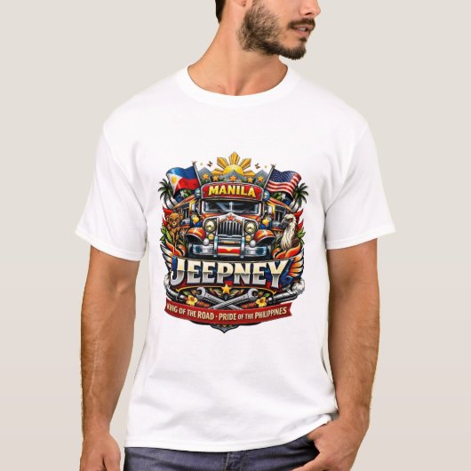 フィリピンのジープニー Tシャツ (正面)