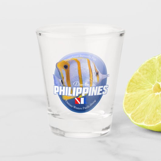 フィリピンのダイビング(DD2) ショットグラス (正面)