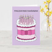 フィリピンのハッピーバースデー、Maligayang Kaarawan。 カード (黄色い花)