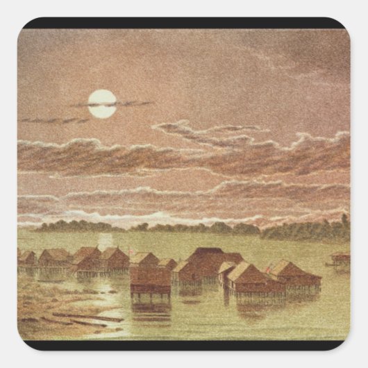 フィリピンのバシラン村 スクエアシール (正面)